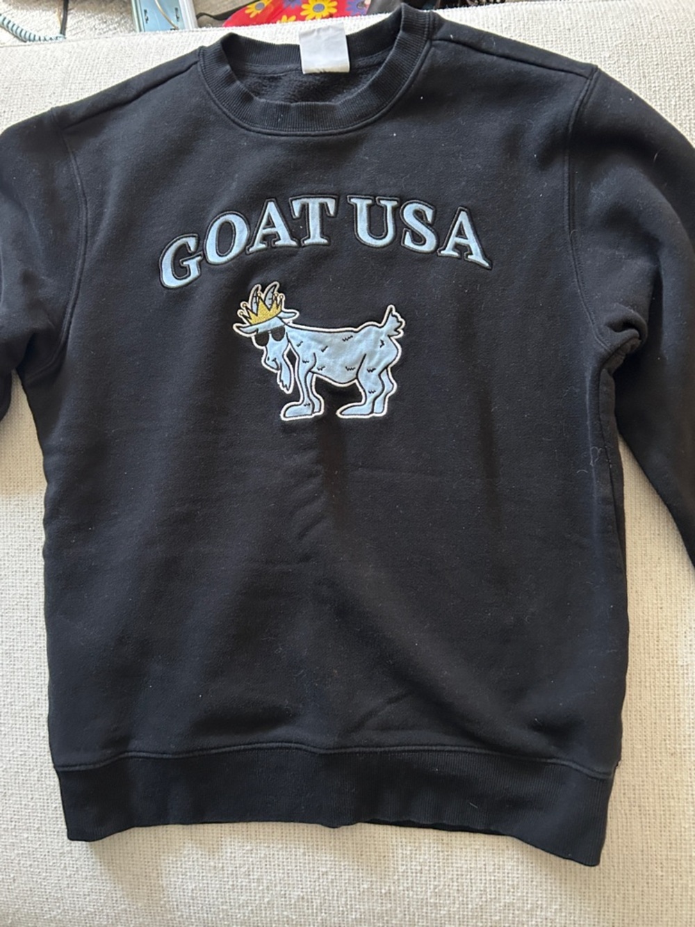 GOAT USA Black Kids' Sweatshirt with Graphic Logo